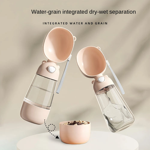 Portable Water Bottle with Food Dispenser
