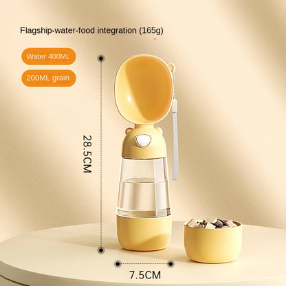 Portable Water Bottle with Food Dispenser