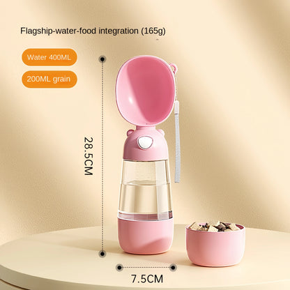 Portable Water Bottle with Food Dispenser