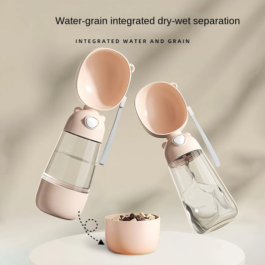 Portable Water Bottle with Food Dispenser