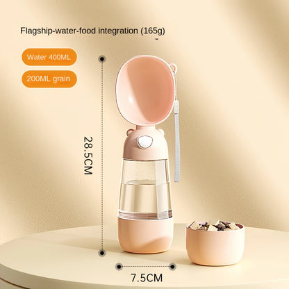 Portable Water Bottle with Food Dispenser